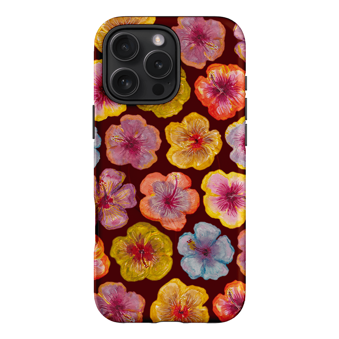 Hibiscus Holiday Rouge Printed Phone Cases iPhone 16 Pro Max / Armoured MagSafe by BG. Studio - The Dairy