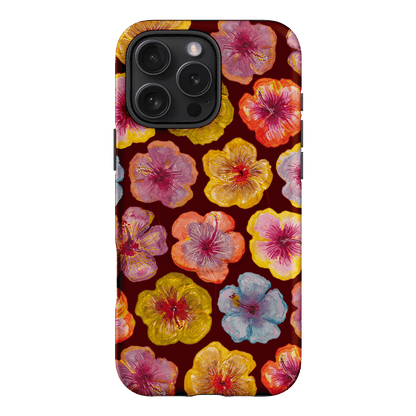 Hibiscus Holiday Rouge Printed Phone Cases iPhone 16 Pro Max / Armoured MagSafe by BG. Studio - The Dairy