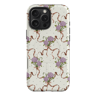 Hydrangea Ribbon Printed Phone Cases iPhone 16 Pro Max / Armoured MagSafe by Veronica Tucker - The Dairy
