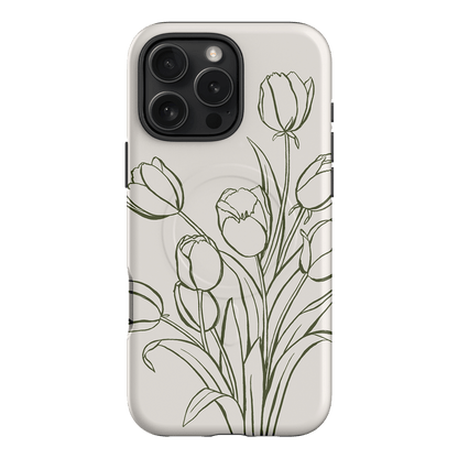 Inked Tulips Printed Phone Cases iPhone 16 Pro Max / Armoured MagSafe by Typoflora - The Dairy