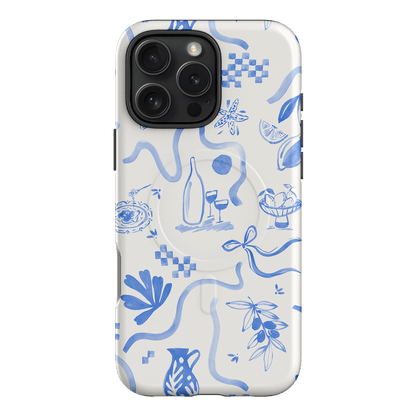Mediterranean Wave Printed Phone Cases iPhone 16 Pro Max / Armoured MagSafe by Charlie Taylor - The Dairy