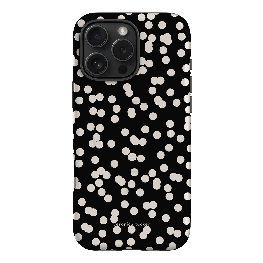 Mini Confetti Noir Printed Phone Cases iPhone 16 Pro Max / Armoured MagSafe by Veronica Tucker - The Dairy