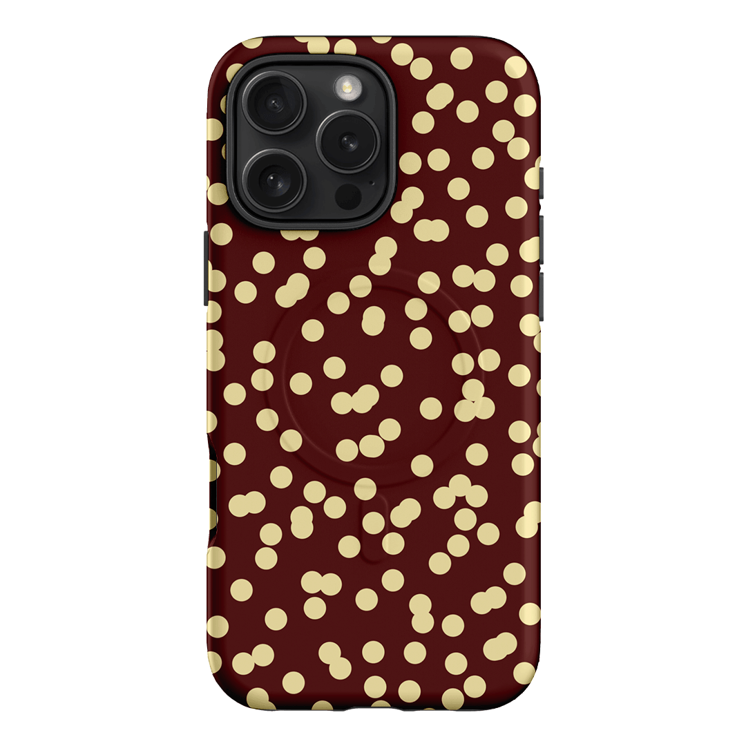 Mini Confetti Burgundy Butter Printed Phone Cases iPhone 16 Pro Max / Armoured MagSafe by Veronica Tucker - The Dairy