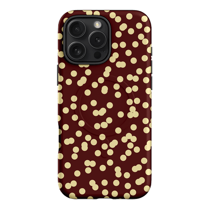 Mini Confetti Burgundy Butter Printed Phone Cases iPhone 16 Pro Max / Armoured MagSafe by Veronica Tucker - The Dairy