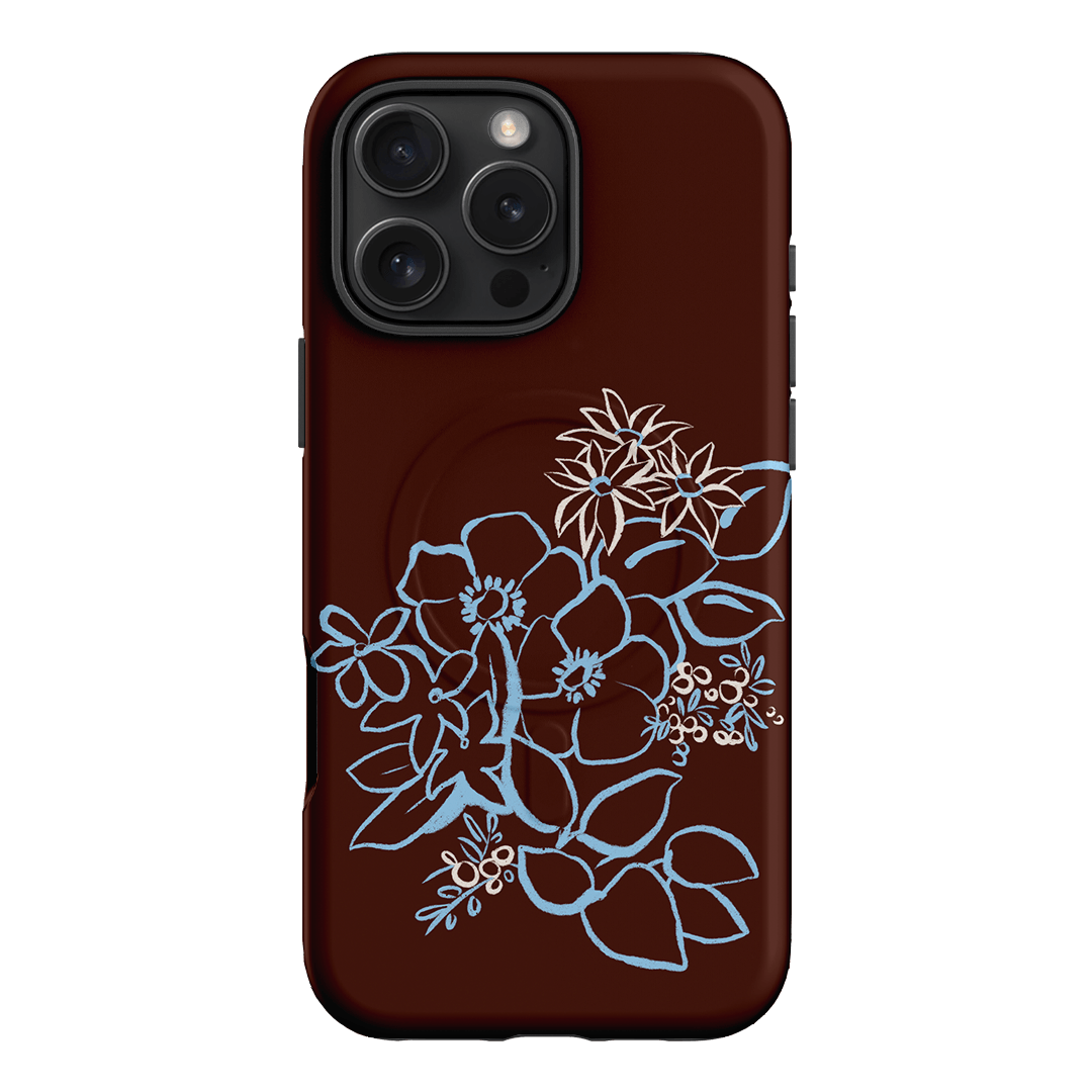 Mocha Posy Printed Phone Cases iPhone 16 Pro Max / Armoured MagSafe by Typoflora - The Dairy