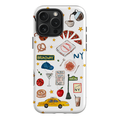 NYC White Printed Phone Cases iPhone 16 Pro Max / Armoured MagSafe by BG. Studio - The Dairy
