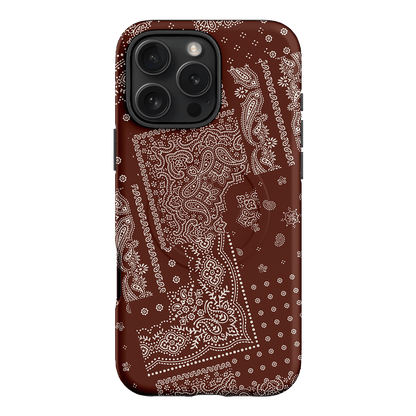 Paisley Cinnamon Printed Phone Cases iPhone 16 Pro Max / Armoured MagSafe by The Dairy - The Dairy