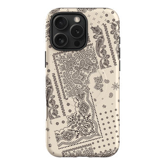 Paisley Ecru Printed Phone Cases iPhone 16 Pro Max / Armoured MagSafe by The Dairy - The Dairy