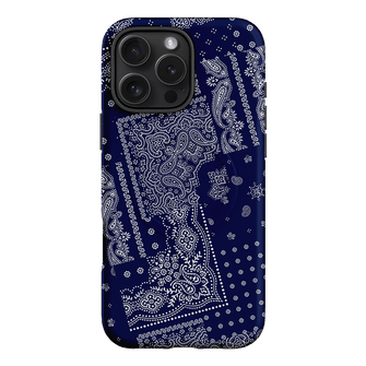 Paisley Indigo Printed Phone Cases iPhone 16 Pro Max / Armoured MagSafe by The Dairy - The Dairy