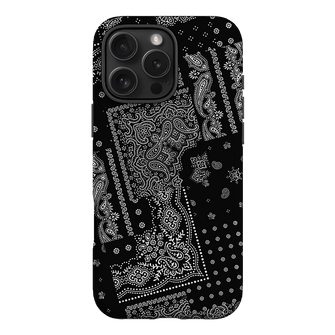 Paisley Noir Printed Phone Cases iPhone 16 Pro Max / Armoured MagSafe by The Dairy - The Dairy