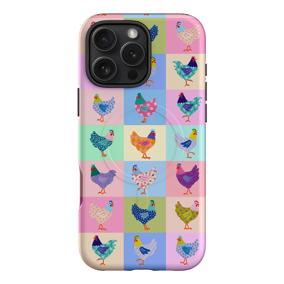 Pastel Chickens Printed Phone Cases iPhone 16 Pro Max / Armoured MagSafe by Kayla Henley - The Dairy