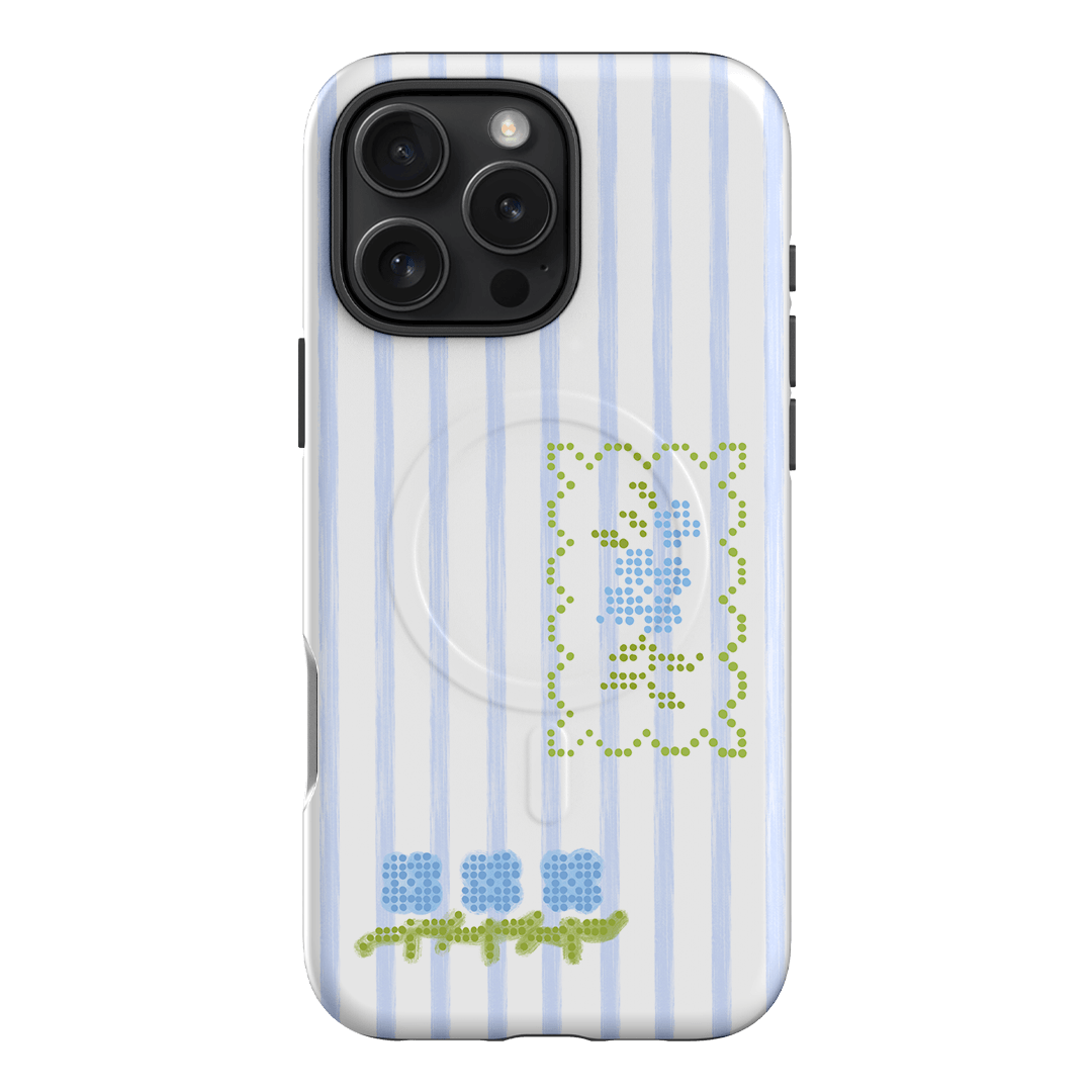 Patchwork Blue Printed Phone Cases iPhone 16 Pro Max / Armoured MagSafe by Kayla Carr - The Dairy