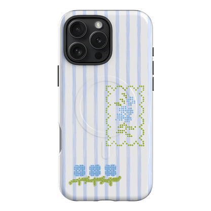 Patchwork Blue Printed Phone Cases iPhone 16 Pro Max / Armoured MagSafe by Kayla Carr - The Dairy