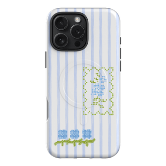 Patchwork Blue Printed Phone Cases iPhone 16 Pro Max / Armoured MagSafe by Kayla Carr - The Dairy