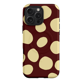 Pebbles Burgundy Butter Printed Phone Cases iPhone 16 Pro Max / Armoured MagSafe by Veronica Tucker - The Dairy