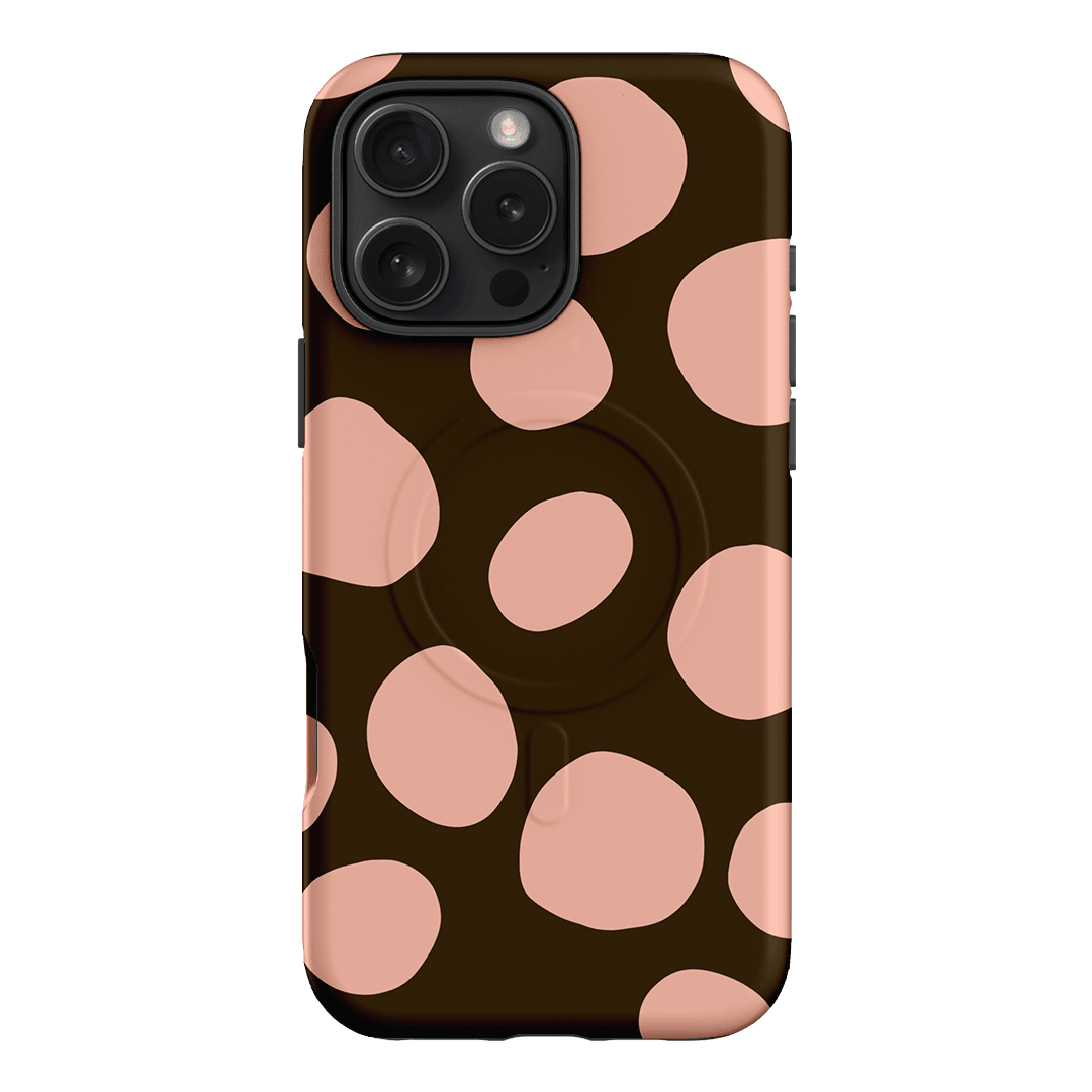 Pebbles Chocolate Pink Printed Phone Cases iPhone 16 Pro Max / Armoured MagSafe by Veronica Tucker - The Dairy