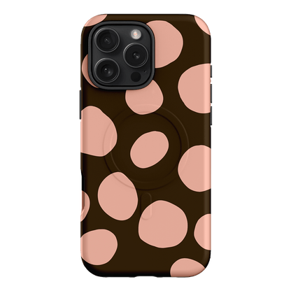 Pebbles Chocolate Pink Printed Phone Cases iPhone 16 Pro Max / Armoured MagSafe by Veronica Tucker - The Dairy