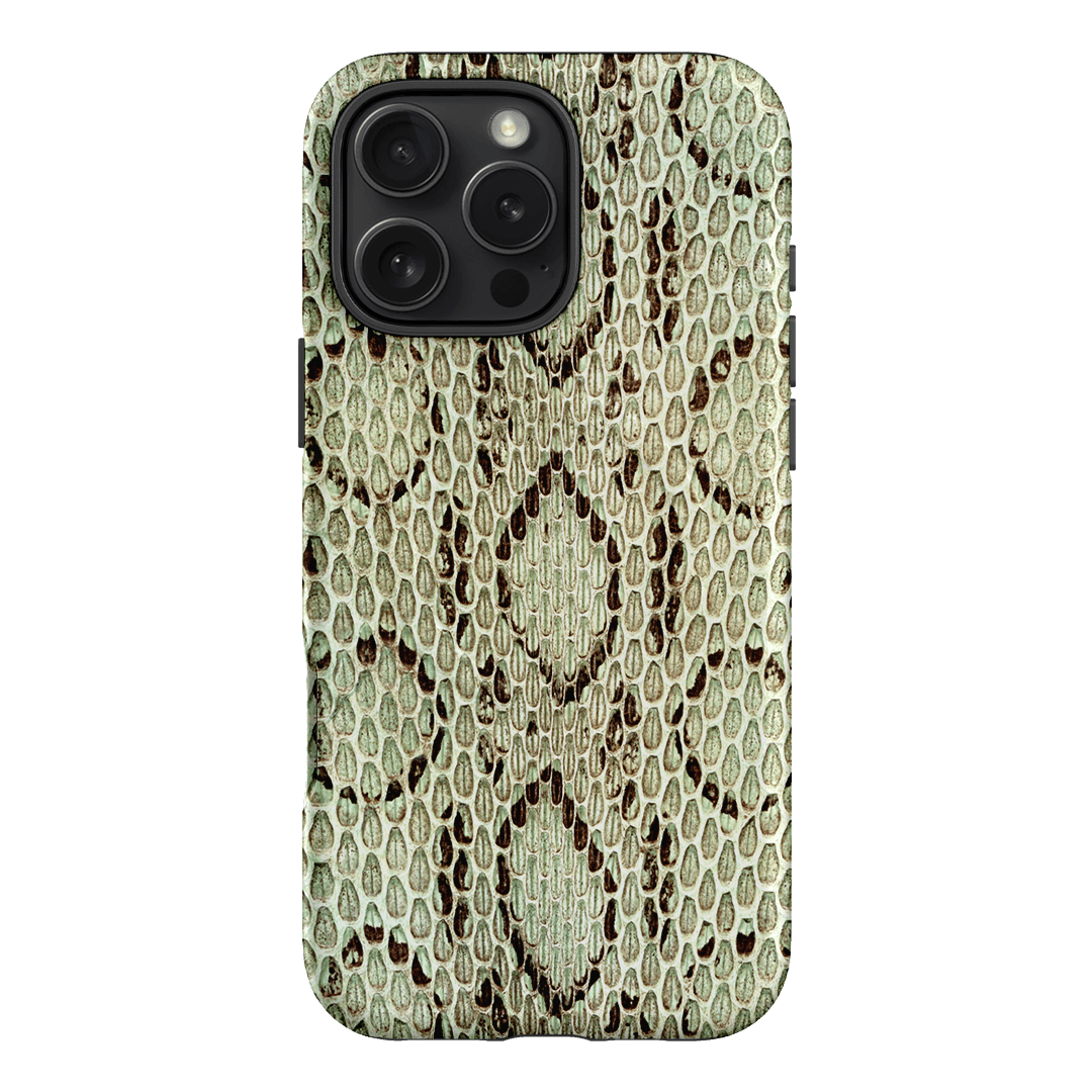 Pistachio Python Printed Phone Cases iPhone 16 Pro Max / Armoured MagSafe by The Dairy - The Dairy