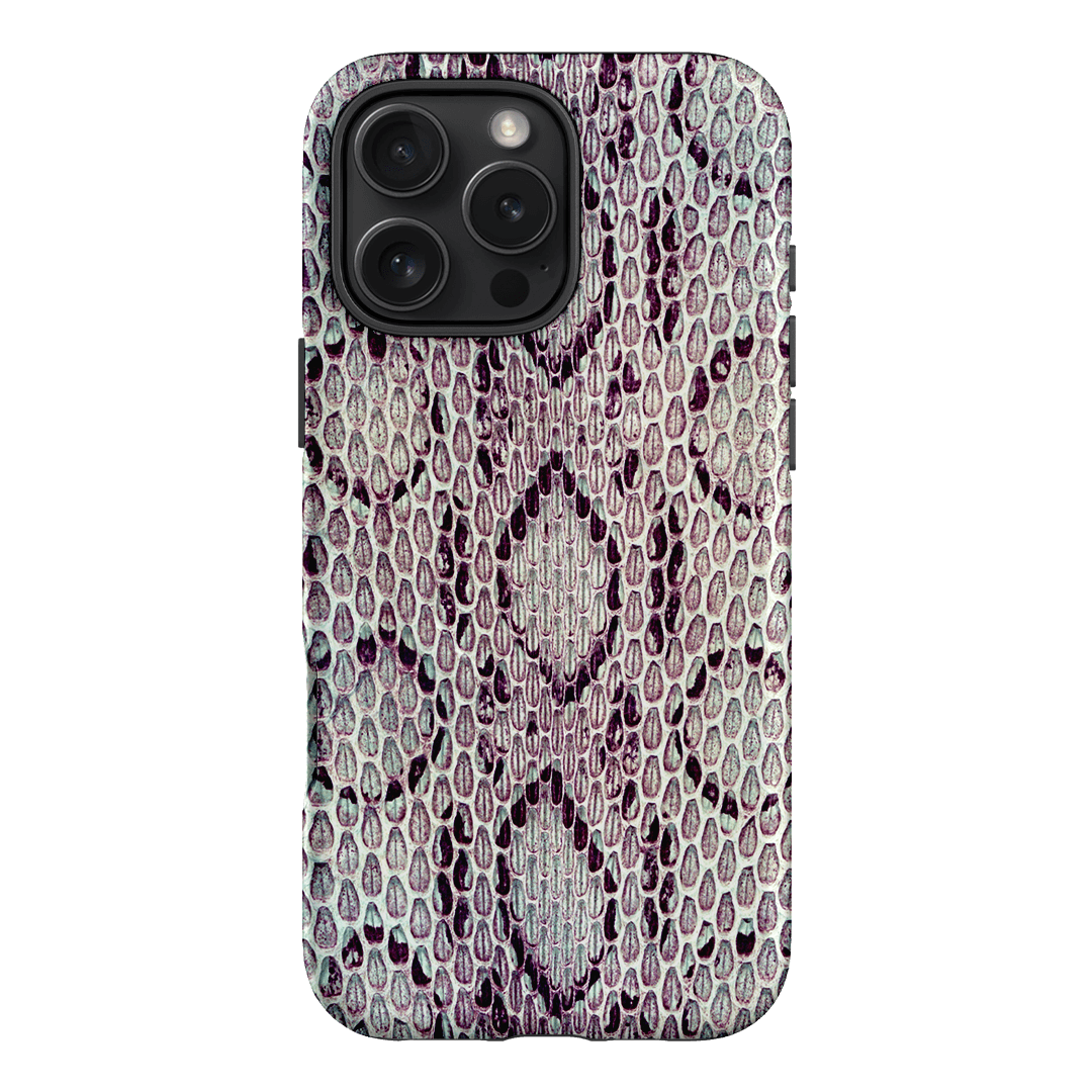 Plum Python Printed Phone Cases iPhone 16 Pro Max / Armoured MagSafe by The Dairy - The Dairy