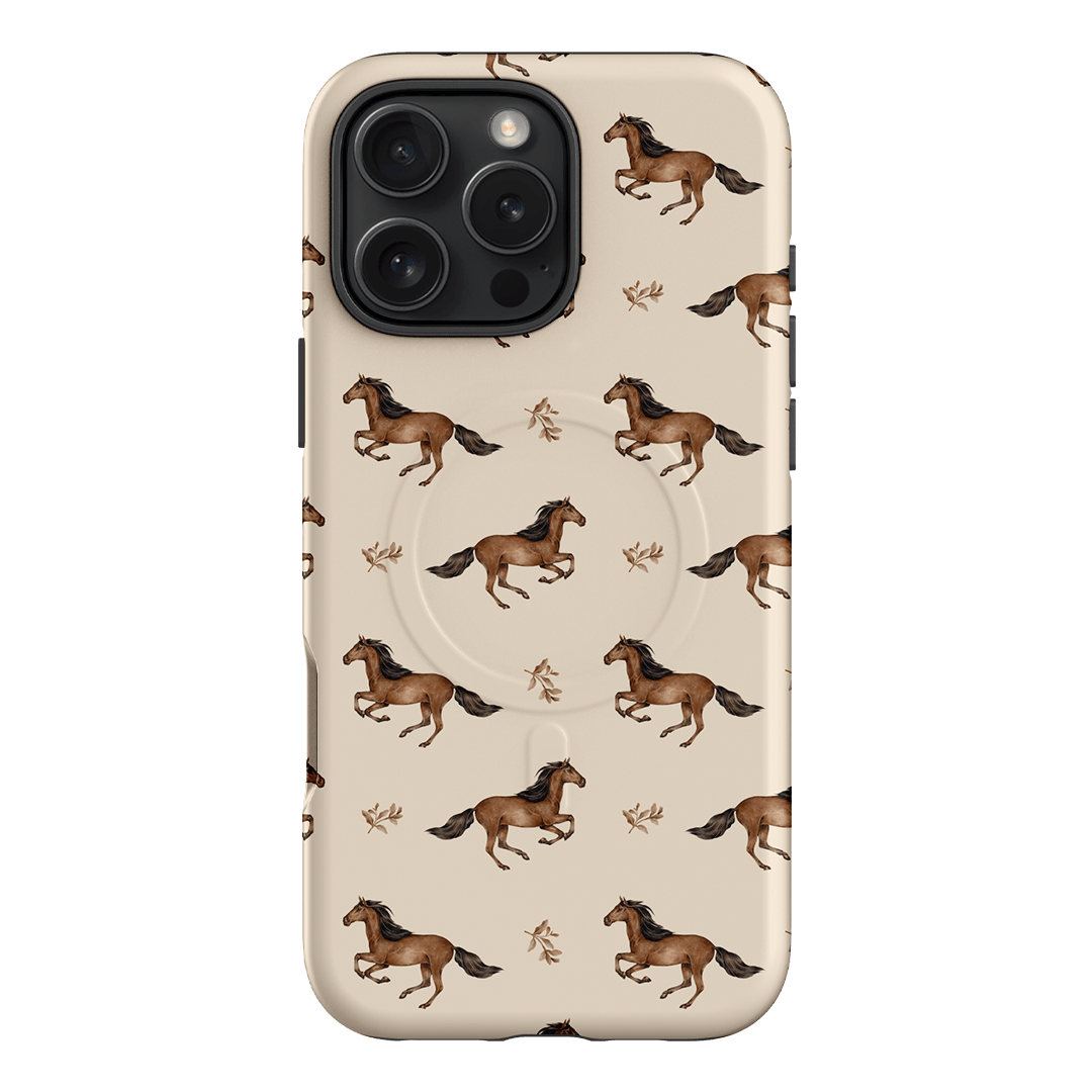 Running Horse Printed Phone Cases iPhone 16 Pro Max / Armoured MagSafe by Kasiags Art - The Dairy