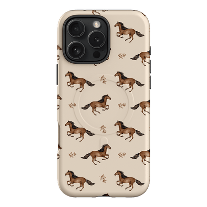 Running Horse Printed Phone Cases iPhone 16 Pro Max / Armoured MagSafe by Kasiags Art - The Dairy