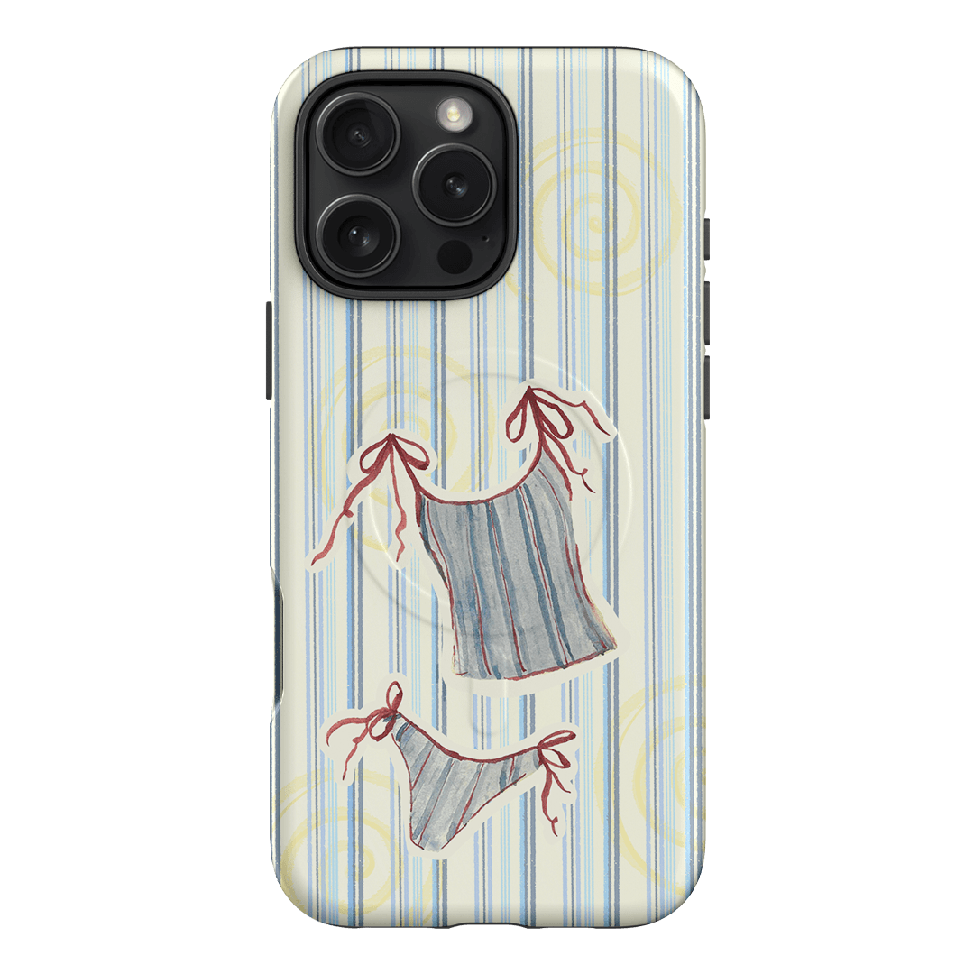 Stripe Tankini Printed Phone Cases iPhone 16 Pro Max / Armoured MagSafe by Kayla Carr - The Dairy
