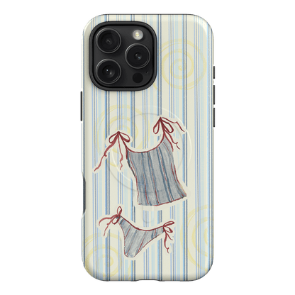 Stripe Tankini Printed Phone Cases iPhone 16 Pro Max / Armoured MagSafe by Kayla Carr - The Dairy