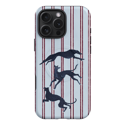 Stripey Hounds Printed Phone Cases iPhone 16 Pro Max / Armoured MagSafe by Lisa Hu - The Dairy