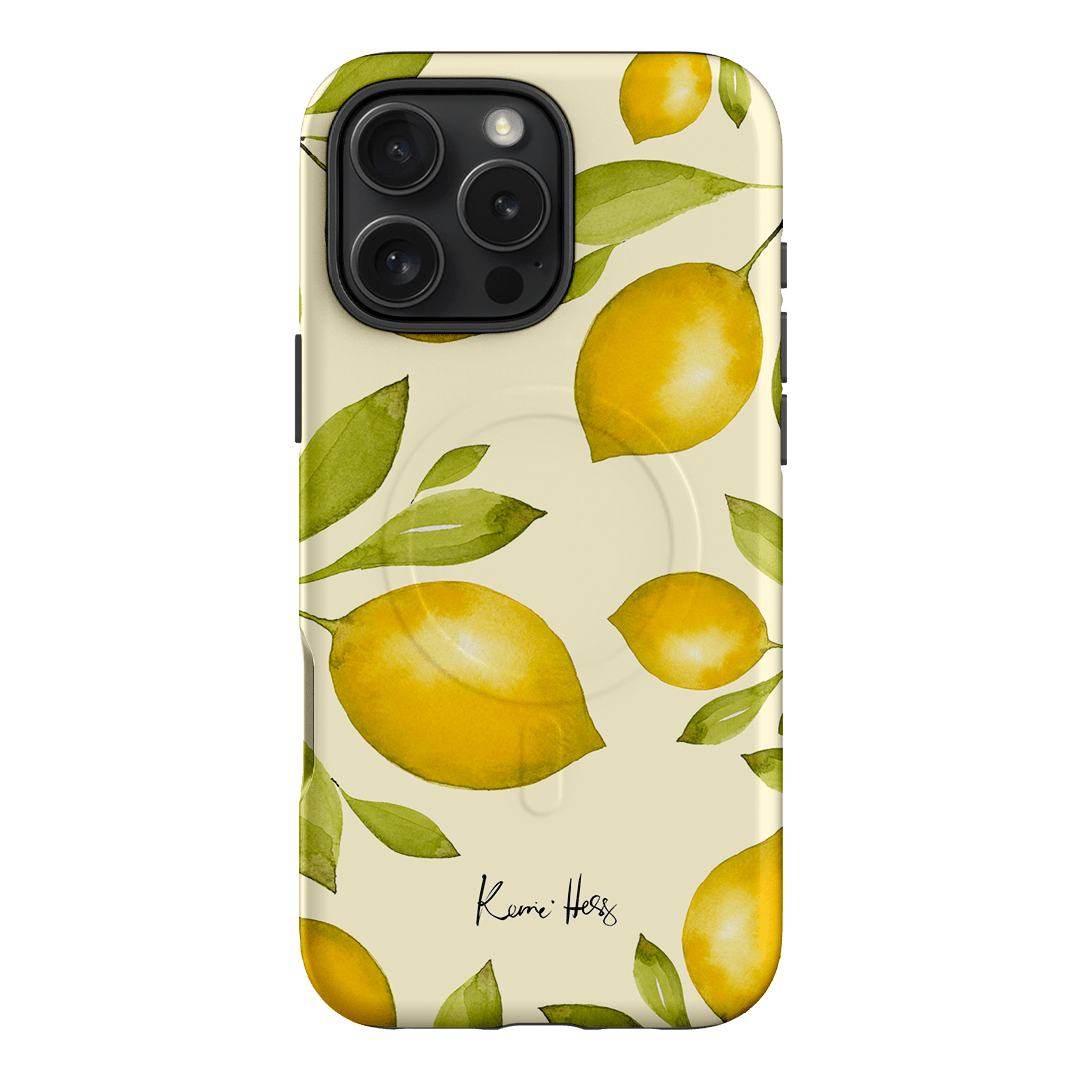 Summer Limone Printed Phone Cases iPhone 16 Pro Max / Armoured MagSafe by Kerrie Hess - The Dairy