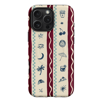 Summer Snacks Burgundy Printed Phone Cases iPhone 16 Pro Max / Armoured MagSafe by Charlie Taylor - The Dairy