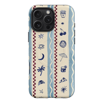 Summer Snacks Blue Printed Phone Cases iPhone 16 Pro Max / Armoured MagSafe by Charlie Taylor - The Dairy