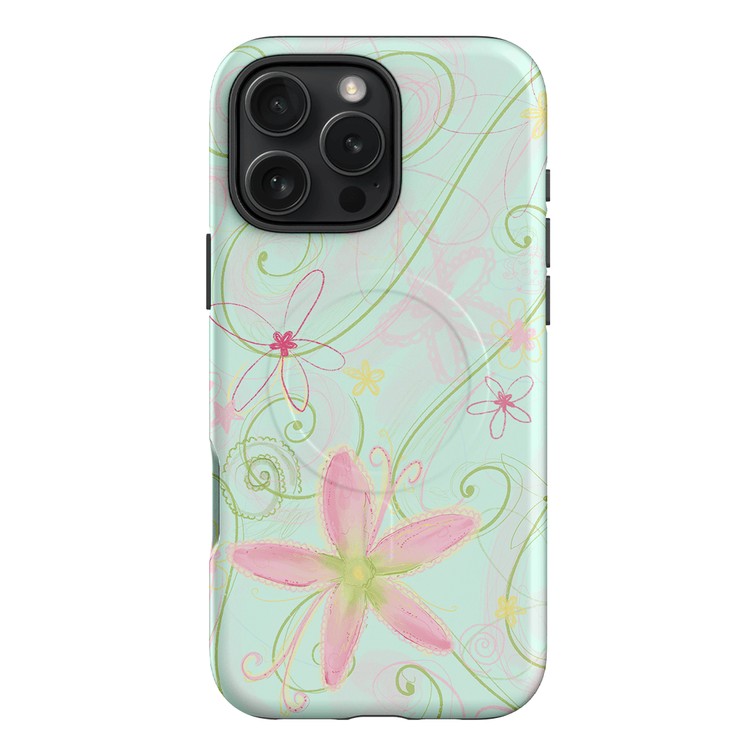 Swirl Blue Printed Phone Cases iPhone 16 Pro Max / Armoured MagSafe by Kayla Carr - The Dairy