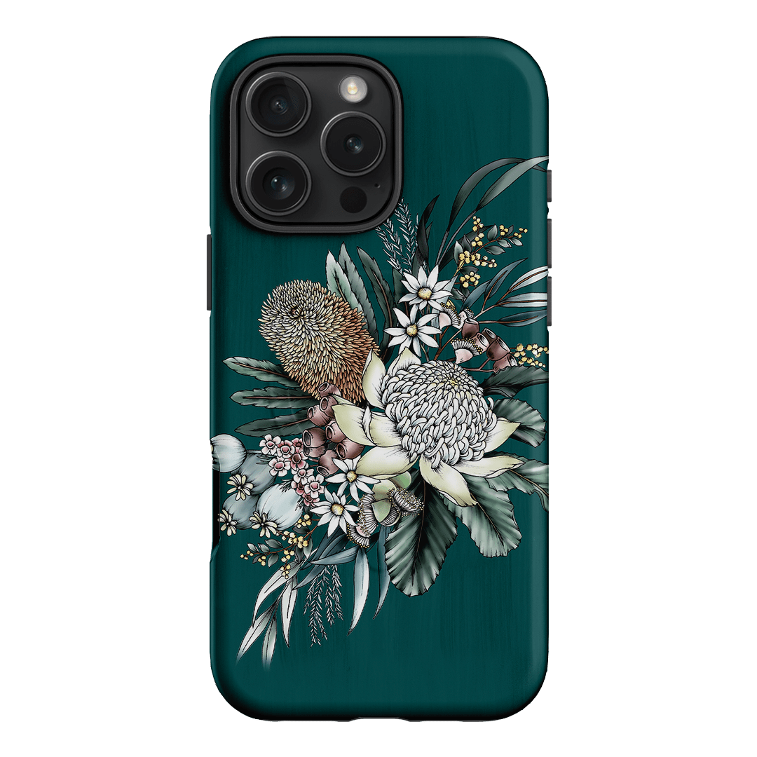 Teal Native Printed Phone Cases iPhone 16 Pro Max / Armoured MagSafe by Typoflora - The Dairy