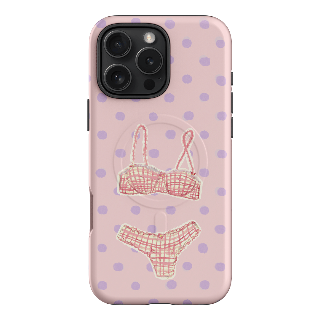 Vintage Gingham Printed Phone Cases iPhone 16 Pro Max / Armoured MagSafe by Kayla Carr - The Dairy