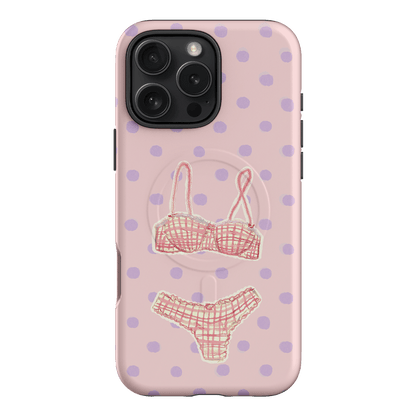 Vintage Gingham Printed Phone Cases iPhone 16 Pro Max / Armoured MagSafe by Kayla Carr - The Dairy