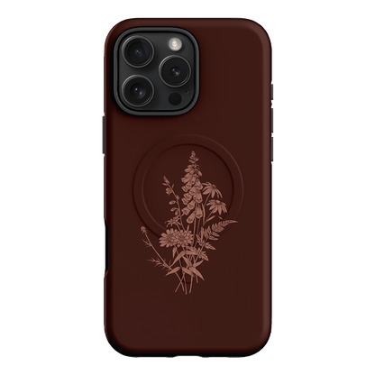 Wildflowers Mocha Printed Phone Cases iPhone 16 Pro Max / Armoured MagSafe by Typoflora - The Dairy