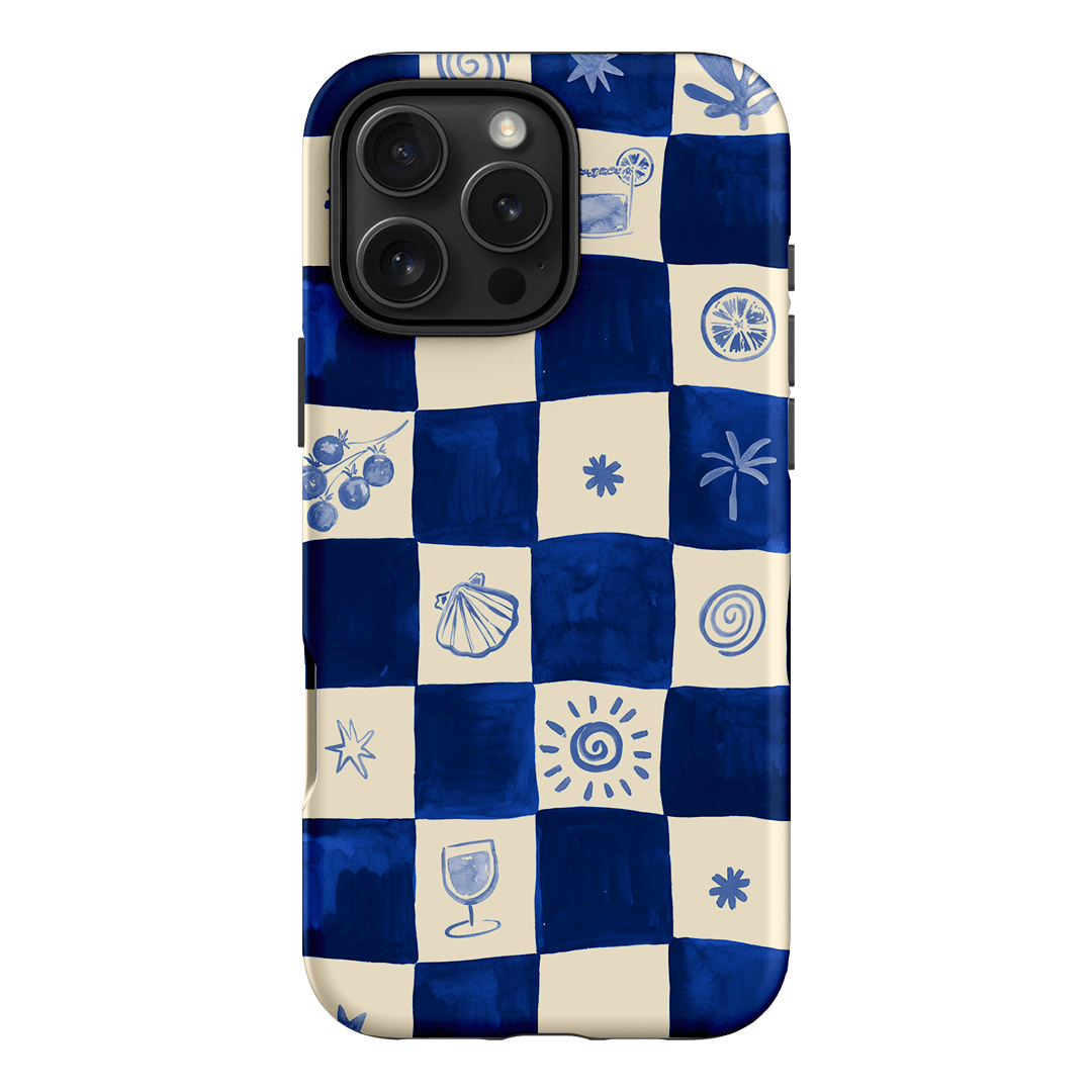 Afternoon Mezze Azure Printed Phone Cases iPhone 16 Pro Max / Armoured by Charlie Taylor - The Dairy