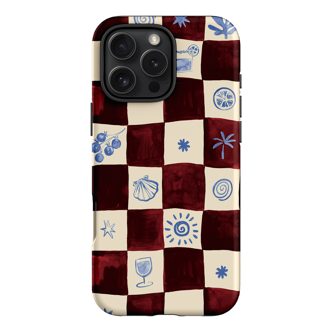 Afternoon Mezze Maroon Printed Phone Cases iPhone 16 Pro Max / Armoured by Charlie Taylor - The Dairy
