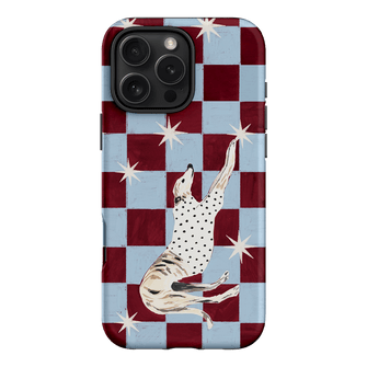 Check Greyhound Blue Printed Phone Cases iPhone 16 Pro Max / Armoured by Lisa Hu - The Dairy