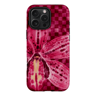 Check Orchid Printed Phone Cases iPhone 16 Pro Max / Armoured by Sally Hungerford - The Dairy