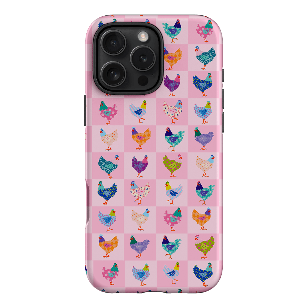 Checkered Chickens Printed Phone Cases iPhone 16 Pro Max / Armoured by Kayla Henley - The Dairy