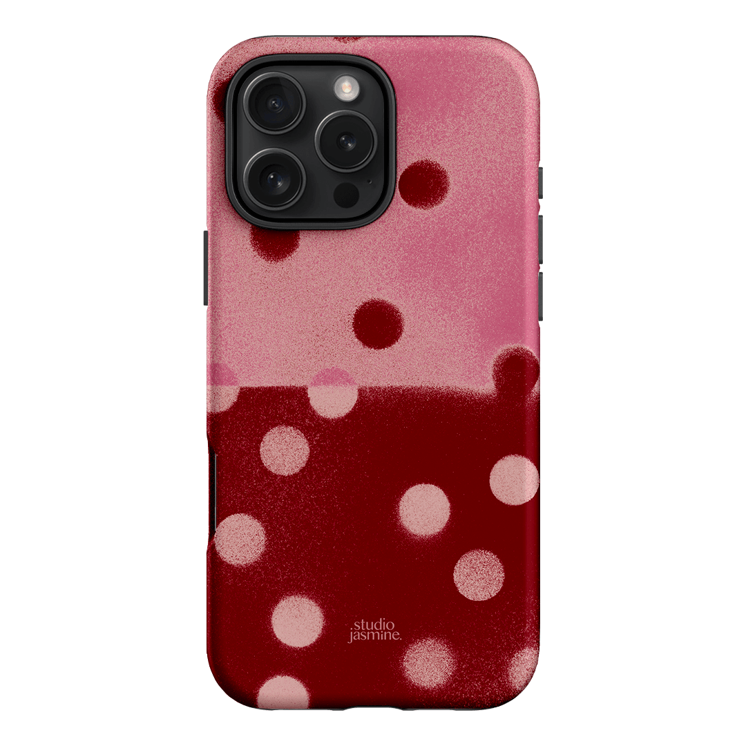 Cherry Polka Dot Printed Phone Cases iPhone 16 Pro Max / Armoured by Jasmine Dowling - The Dairy