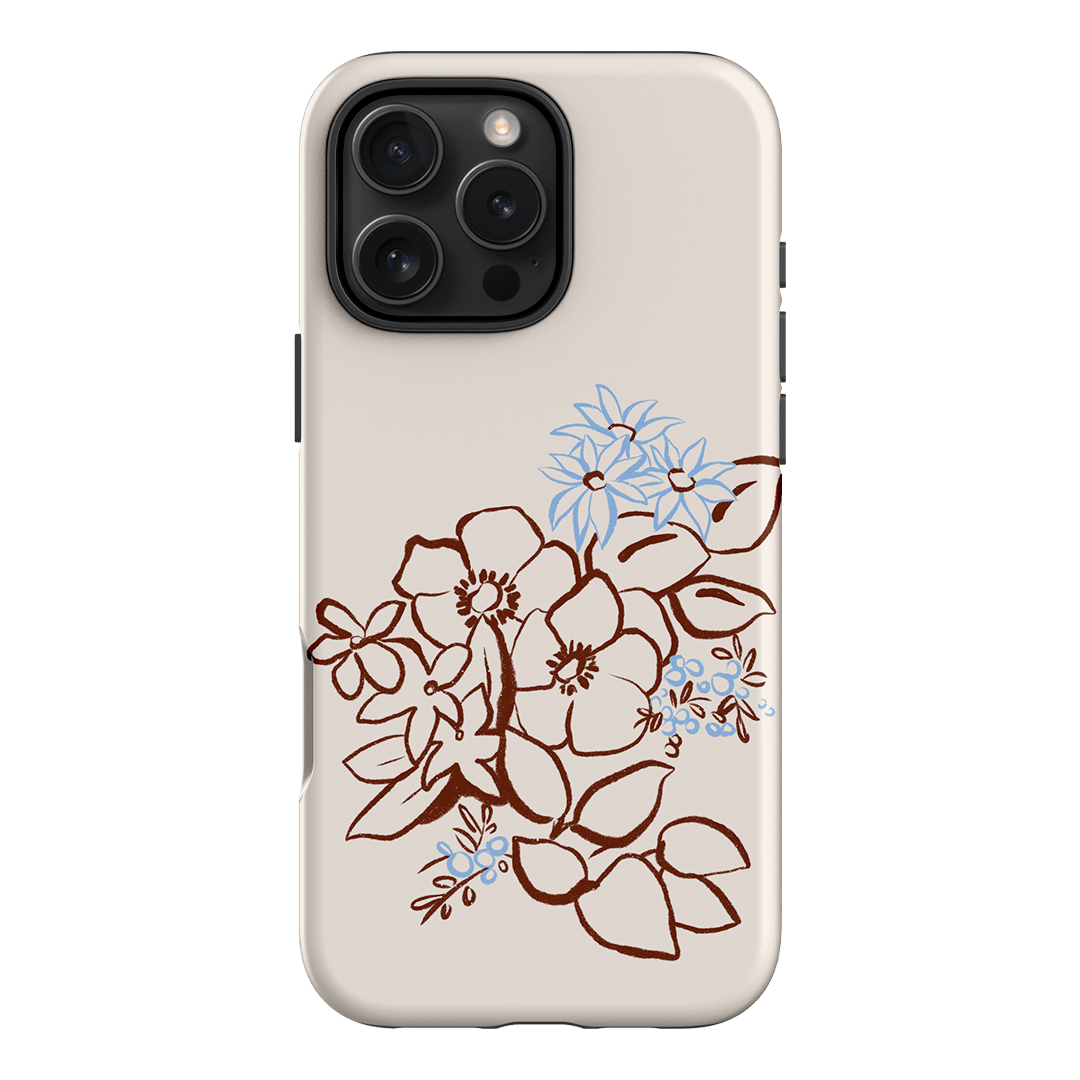 Cream Posy Printed Phone Cases iPhone 16 Pro Max / Armoured by Typoflora - The Dairy