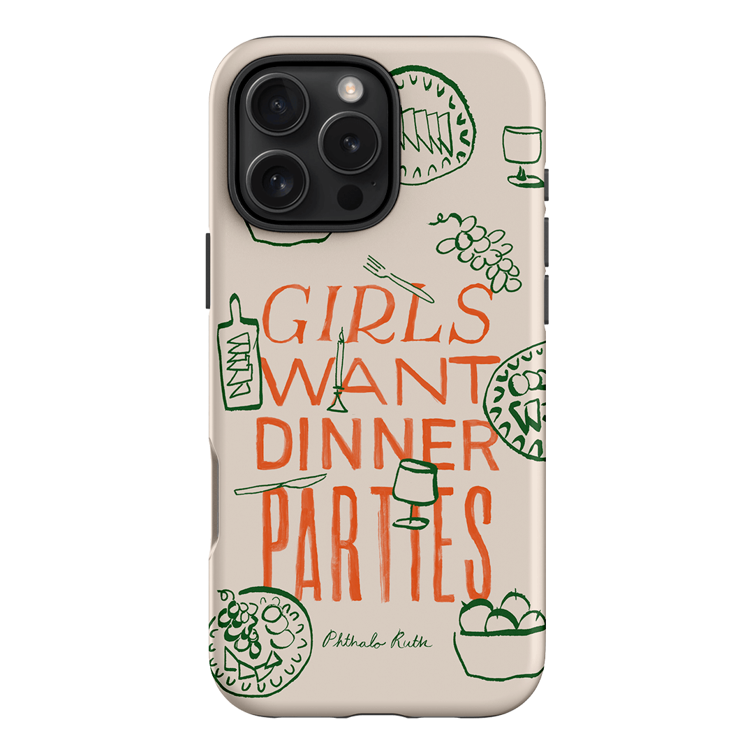 Dinner Parties Printed Phone Cases iPhone 16 Pro Max / Armoured by Phthalo Ruth - The Dairy