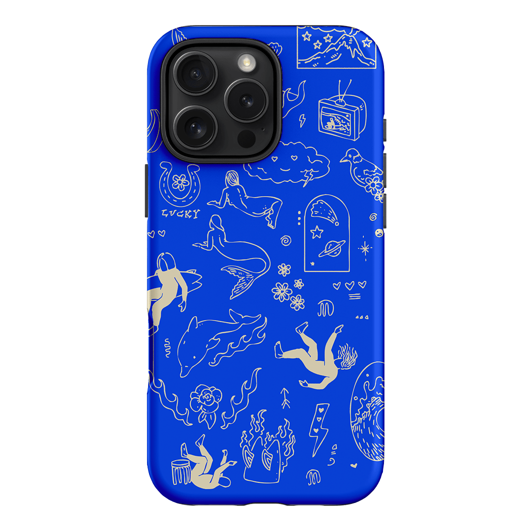 Easty Flash Blue Printed Phone Cases iPhone 16 Pro Max / Armoured by Easty Beasty - The Dairy