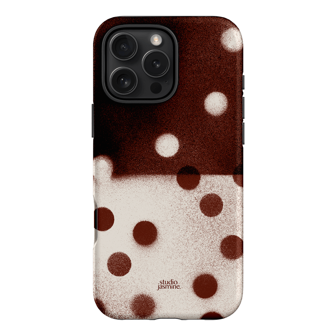Espresso Polka Dot Printed Phone Cases iPhone 16 Pro Max / Armoured by Jasmine Dowling - The Dairy