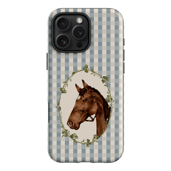 Gingham Horse Printed Phone Cases iPhone 16 Pro Max / Armoured by Kasiags Art - The Dairy