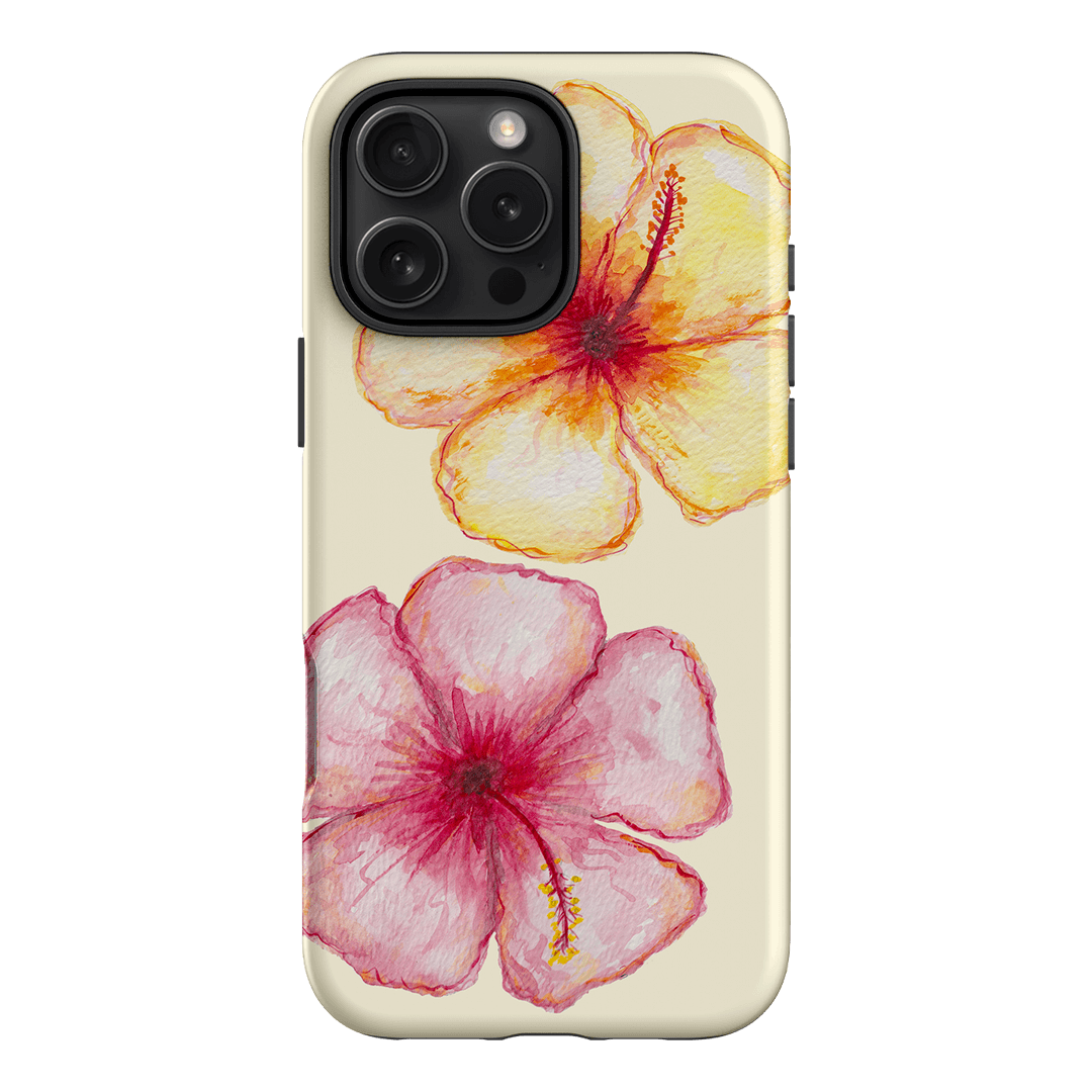 Hibiscus Flower Yellow Printed Phone Cases iPhone 16 Pro Max / Armoured by BG. Studio - The Dairy