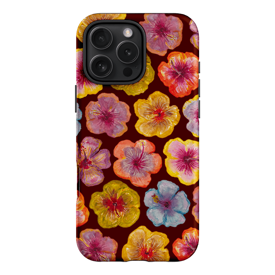 Hibiscus Holiday Rouge Printed Phone Cases iPhone 16 Pro Max / Armoured by BG. Studio - The Dairy