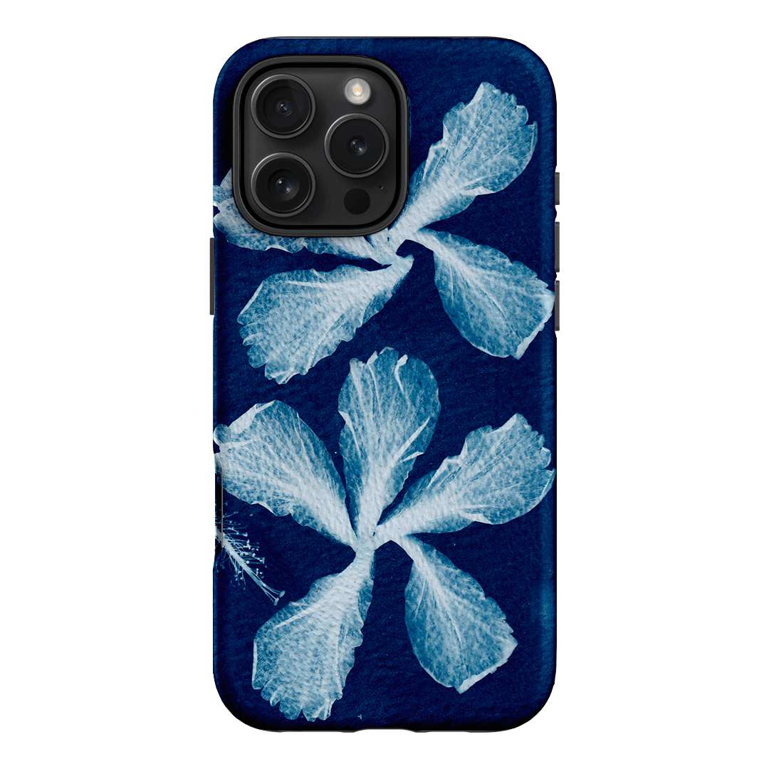 Hibiscus Cyanotype Printed Phone Cases iPhone 16 Pro Max / Armoured by Sally Hungerford - The Dairy